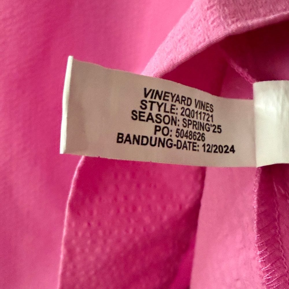 Vineyard Vines Dress Pink Sleeveless Popover performance spring summer size XL - Picture 5 of 8